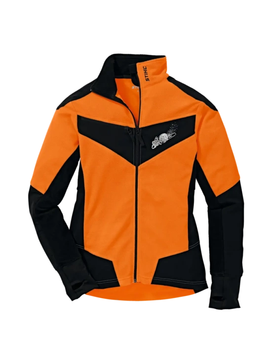 Fleecejack, DYNAMIC, maat L, fluo-oranje